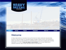 Tablet Screenshot of heavymetalmarineltd.com
